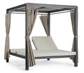 Pat de zi Dream, Bizzotto, 188 x 208 x 205 cm, aluminiu/textilena/poliester, gri carbune