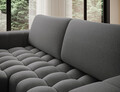 Coltar extensibil stanga 4 locuri ELTAP, Bon-21, Bonett, 250x175x92 cm, lemn/poliester, gri
