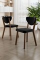 Set scaune 4 piese, Charlotte, Arfe, Negru/Maro