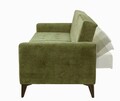 Canapea extensibila Cinar, Pandia Home, 209x80x80 cm, lemn, kaki