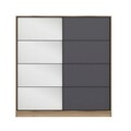 Dulap pentru haine, Minerva, Kale, 180x190x52 cm, PAL, Dore / Antracit
