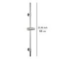 Bara cu suport pentru dus, Wenko, Basic, 66 cm, inox, gri