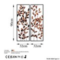 Decoratiune de perete, Olips 3, Metal, 32 x 90 cm, 2 piese, Multicolor
