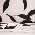 Lenjerie de pat King Size, Lydia, Homla, 3 piese, 200x220 cm, bumbac satinat, bej/negru