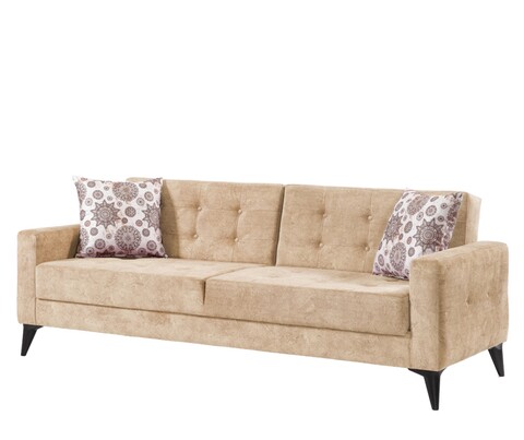 Canapea extensibila Cinar, Pandia Home, 209x80x80 cm, lemn, crem Canapele si coltare