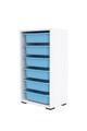 Dulap multifunctional, Estella, Bronz 6N, Alb/Albastru