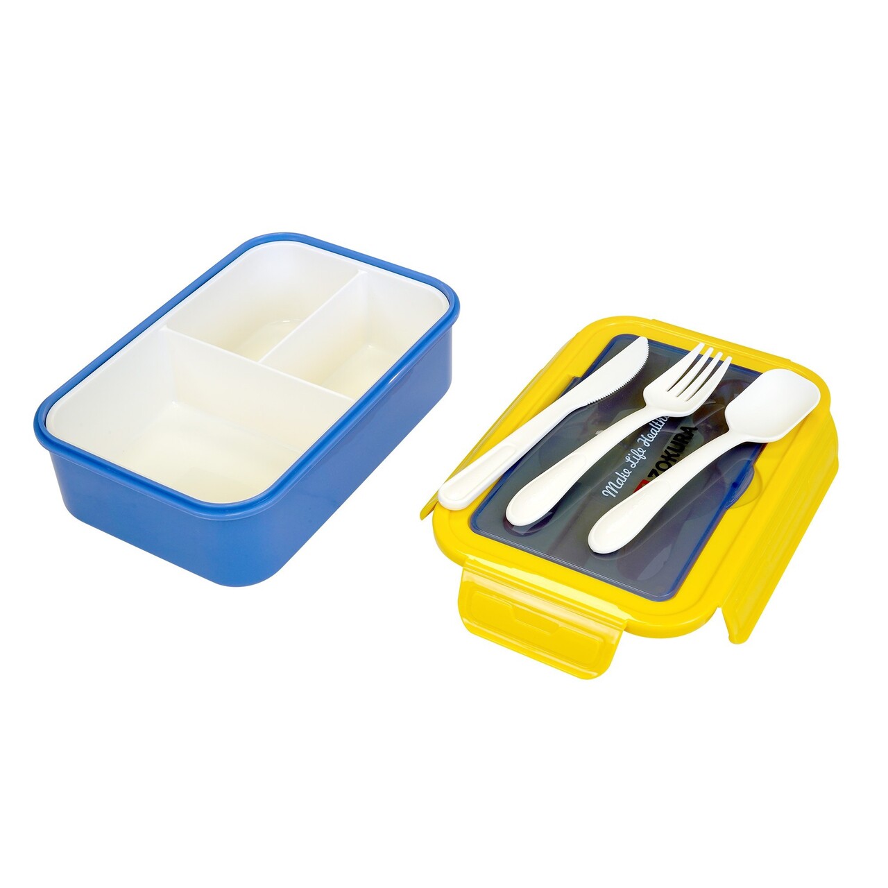 Caserola pentru pranz, cu 3 compartimente, plastic - Zokura - view 3