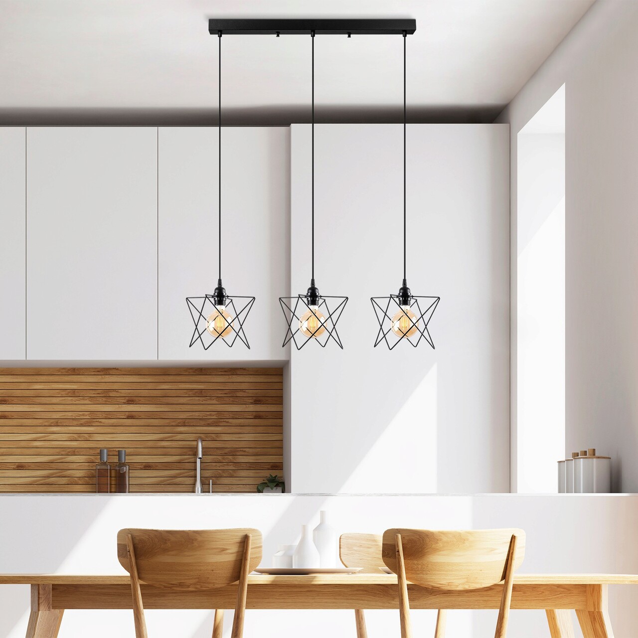 Lustra, Tatum, 584TTM2116, Metal, Negru - 1 | YEO