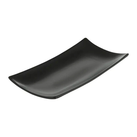 Platou servire salsa, ambition, 26.5 x 12.5 cm, portelan, negru