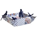 Cos pentru paine White Blue, InArt, bumbac, 34x34 cm