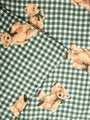 Lenjerie de pat King Size, Nallar, Homla, 200x220 cm, 3 piese, microfibra din poliester, verde