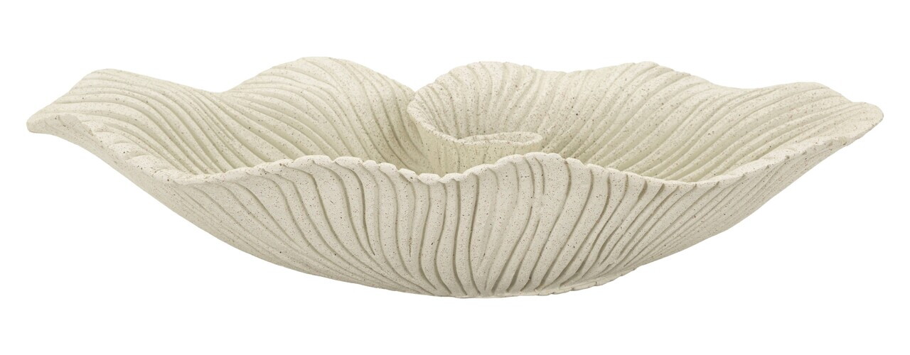Bol decorativ, Mauro Ferretti, Petal, 39x24x8.5 cm, polirasina, nisip - view 6