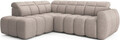 Coltar extensibil stanga 4 locuri ELTAP, LT-20XIL, Falconn, 258x208x107 cm, lemn/poliester, maro deschis