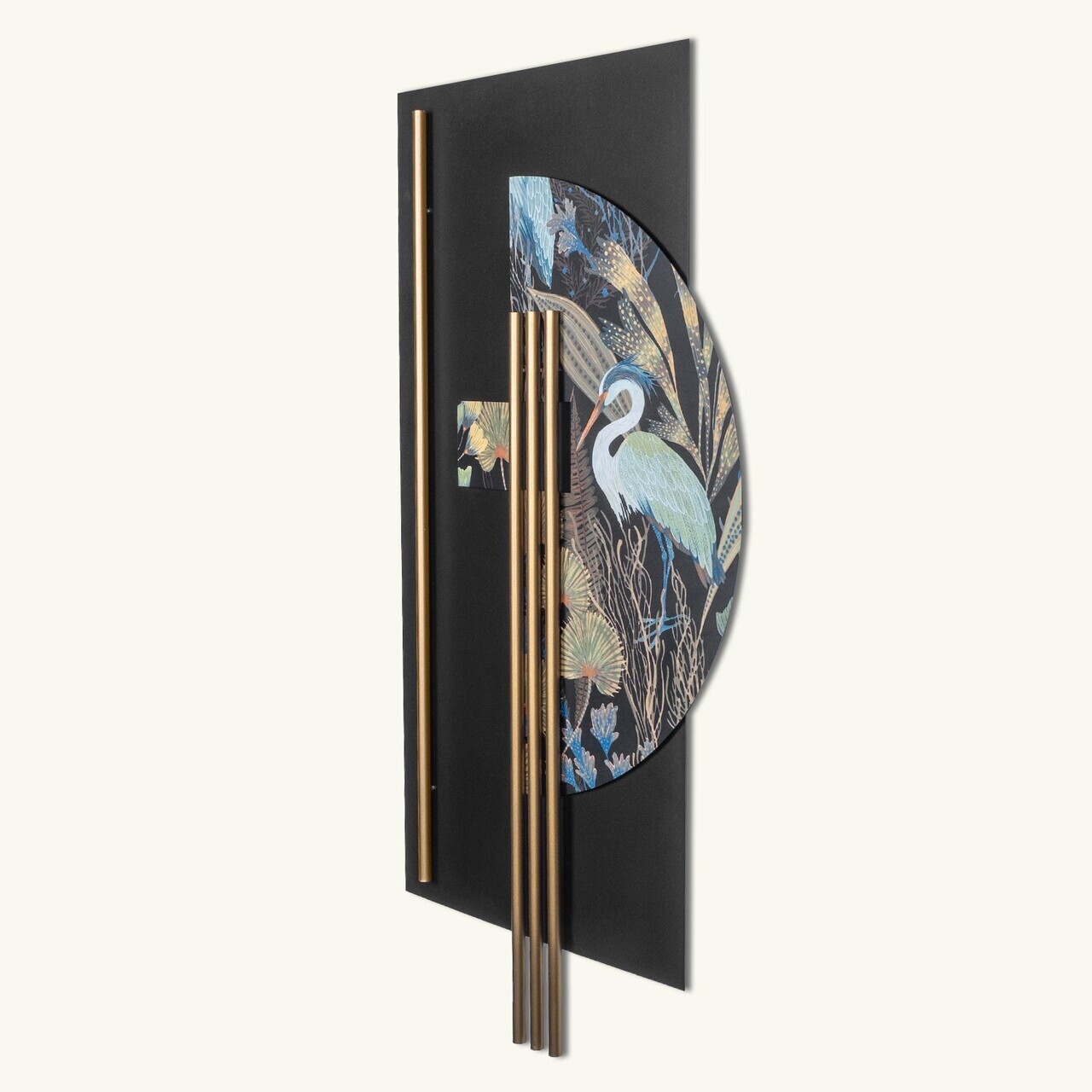 Decoratiune de perete, Grus, Dimensiuni: 55 x 106 cm, Multicolor — imaginea 8