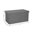 Bancheta cu spatiu depozitare Forward, Pakoworld, 76.5x38x37.5 cm, textil/MDF, ivoriu/bej
