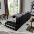 Coltar extensibil stanga 4 locuri ELTAP, Ov44, Ottavio, 275x180x85 cm, lemn/poliester, bej/maro inchis
