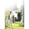 Uscator de rufe rotativ cu 4 brate + cu suport fixare pamant, Brabantia, Lift-O-Matic, 60 m capacitate de uscare, otel, gri metalizat