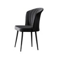 Set scaune 4 piese, Beckley, Rubi, MDF , Negru