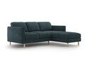 Coltar dreapta 3 locuri, Eden, Micadoni, 223x150x90 cm, tesatura structurata, verde albastrui melanj