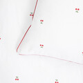 Lenjerie de pat Cherrine, Homla, 200x220 cm, bumbac, alb/rosu