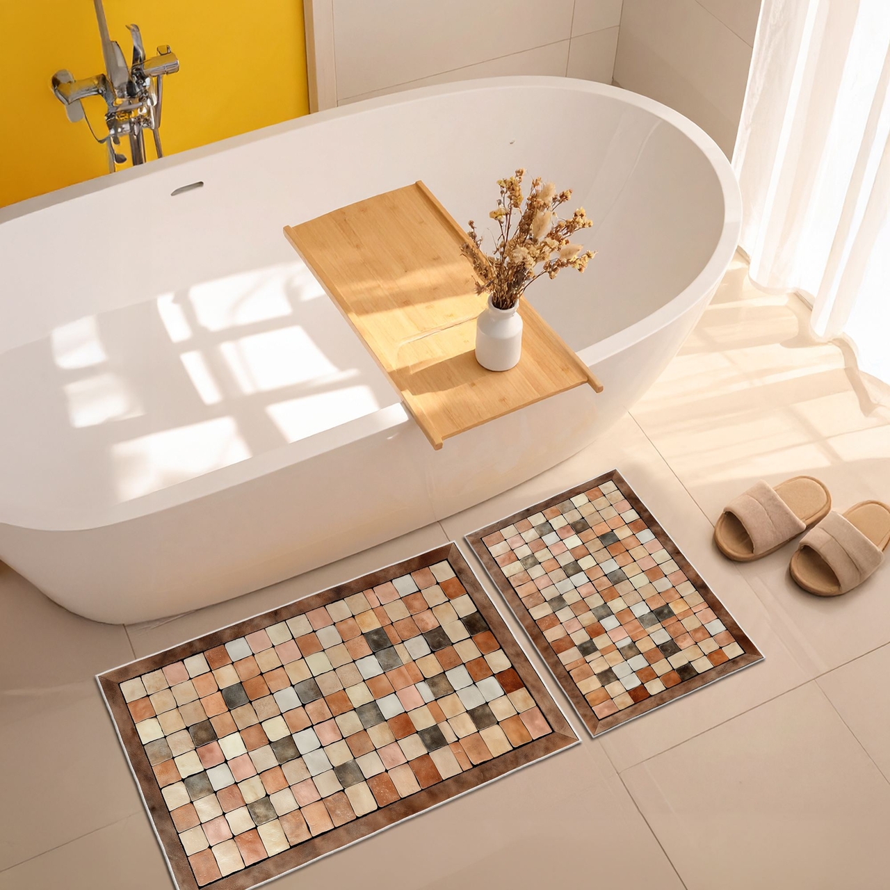 Set covorase de baie, L'essentiel Maison, Asr18, Portocaliu - view 2