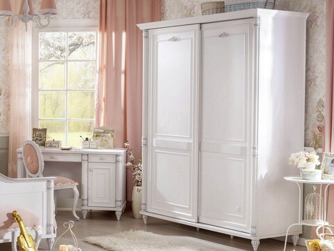 Dulap pentru haine, Çilek, Romantic Sliding Wardrobe, 170x210x64 cm, Multicolor 170x210x64 imagine 2022