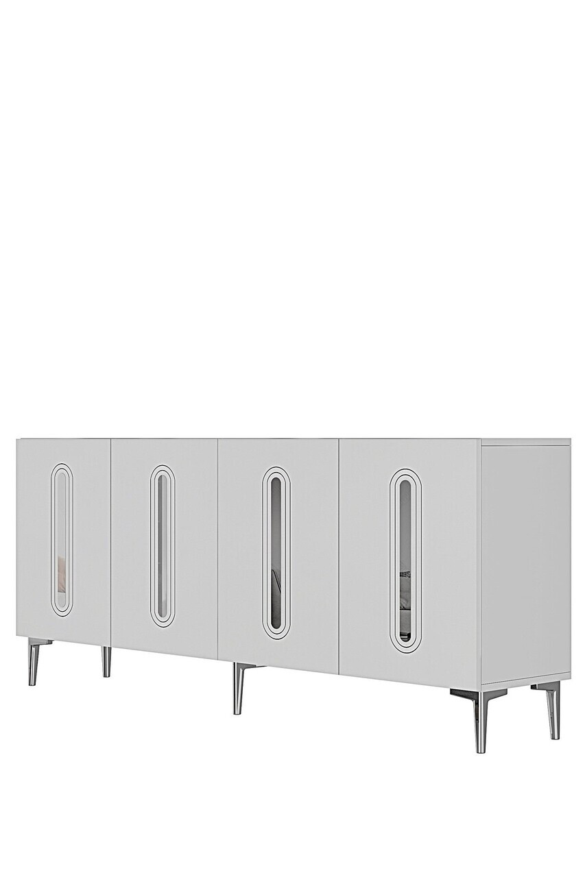 Consola, Hanah Home, Rany 180, 180x75x32 cm, Alb / Argintiu — imaginea 4