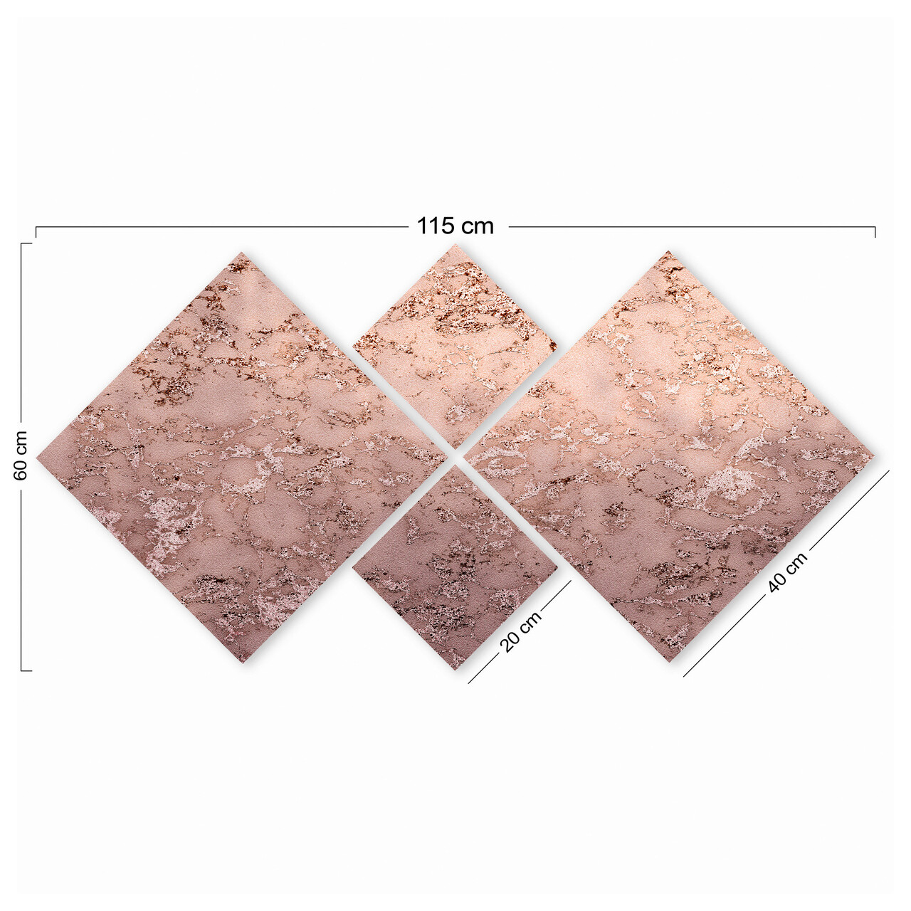 Set 4 tablouri decorative, 4MDF3080596497, MDF, Imprimat UV, Multicolor