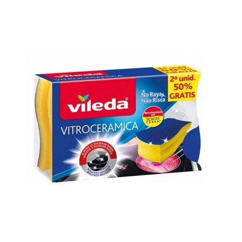 Set 2 bureti pentru plite ceramice, Vileda, Vitroceramica, microfibra/burete