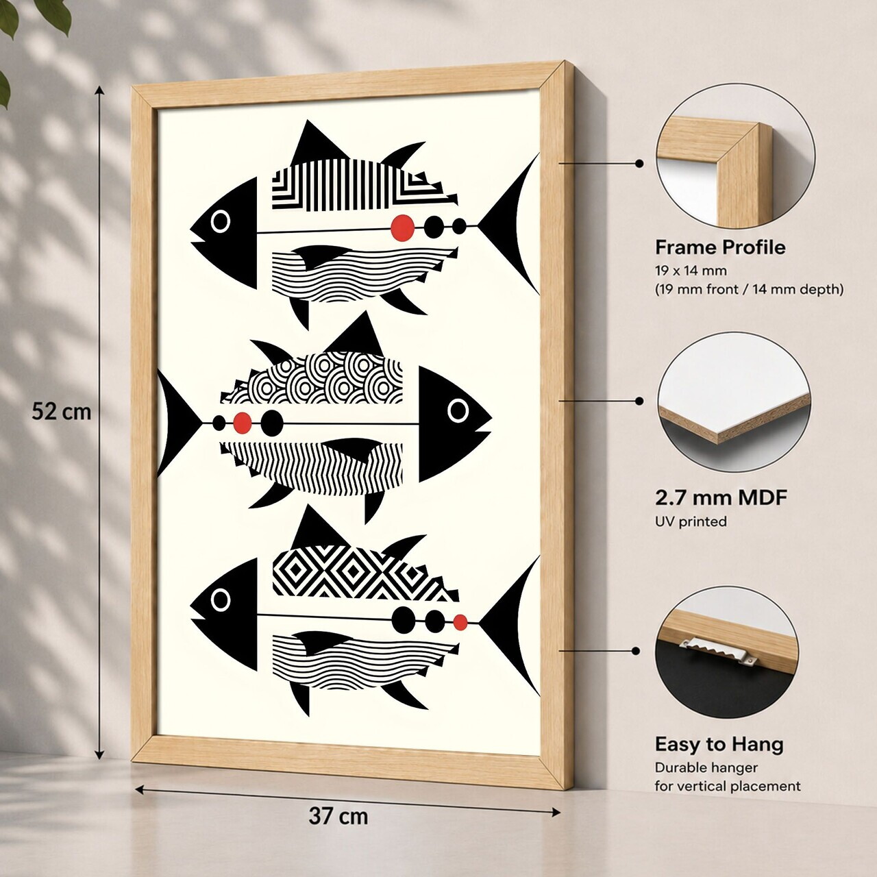 Tablou decorativ, 3752AACT-057, Fundal: 100% MDF (Grosime: 2,7 mm) Vopsire: Imprimare UV, Multicolor — imaginea 2