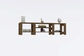 Comoda TV, Puqa Design, Technic, 159.8x40x33.6 cm, PAL, Maro