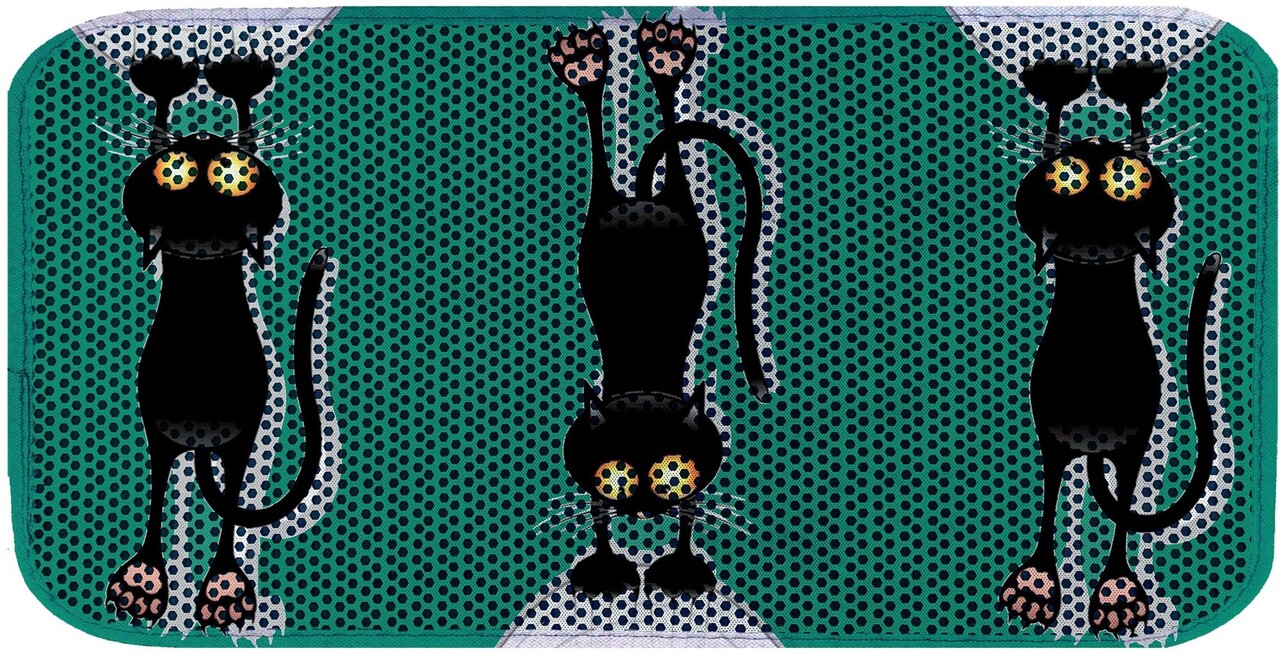 Covoras litiera pentru colectarea granulelor de nisip, Paws &amp; Whiskers, Cat Lıtter Mat 57, Multicolor - view 2