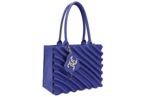 Geanta juicy couture 246, 35x13x25 cm, piele ecologica, albastru sax