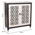Bufet inferior cu 2 usi Karl, Creaciones Meng, 86x40x91 cm, lemn de brad/MDF, alb antic