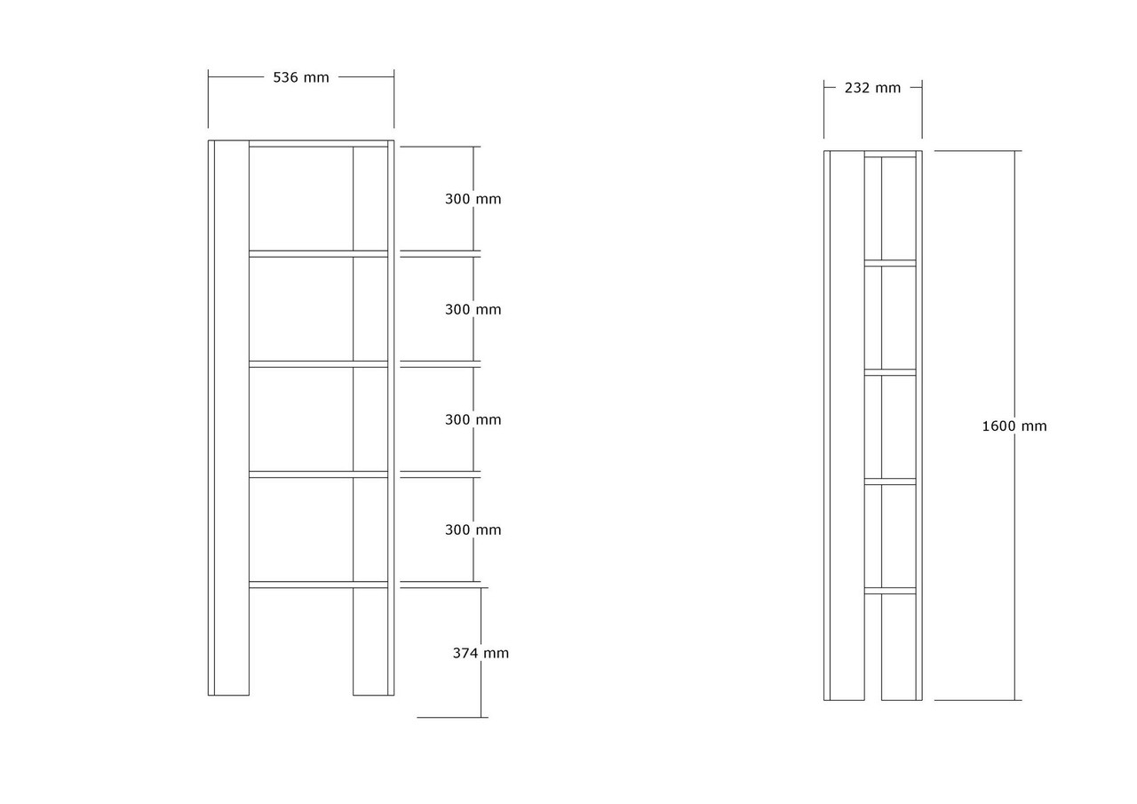 Corp biblioteca, Asse Home, Pucon, 53x160x23 cm, Maro