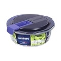 Caserola ermetica, Luminarc, Easy Box, 0.67 L, sticla, albastru/transparent