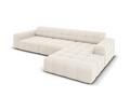 Coltar dreapta 4 locuri, Jennifer-51, Micadoni Home, 284x166x70 cm, catifea, bej deschis
