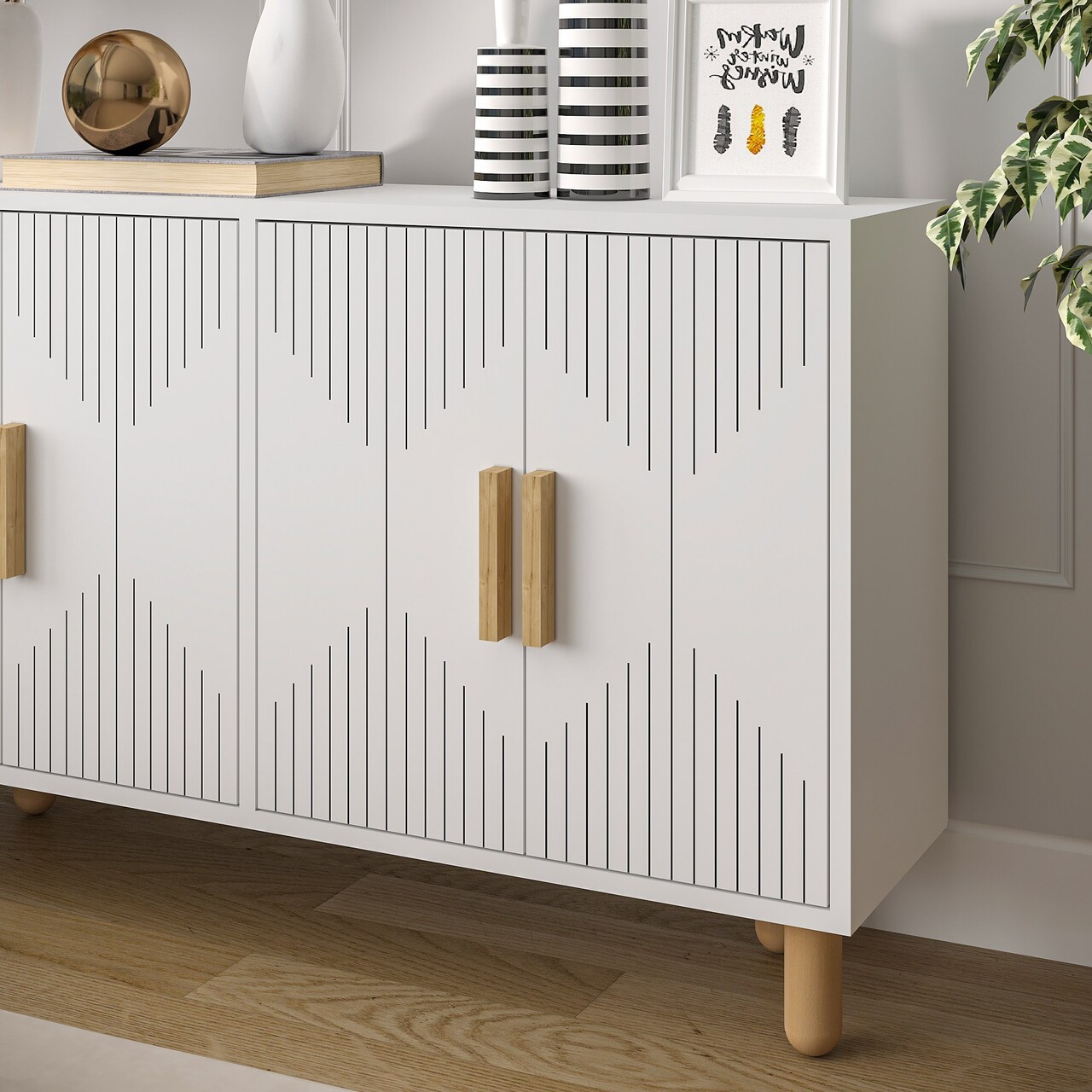 Consola, Odessa, Roger, 120x73.6x29.6 cm, Alb - 2 | YEO