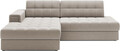 Coltar extensibil stanga 3 locuri ELTAP, LT-18SO, Blezalt, 240x150x82 cm, lemn/poliester, bej deschis