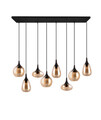 Lustra Lumina, TRIO, 115x20x150 cm, 40W, 8x E14, metal, negru mat