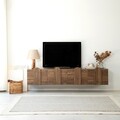 Comoda TV, Neostill, New Line, 180x35x35 cm, Cadru: PAL MELAMINAT 100%., Maro