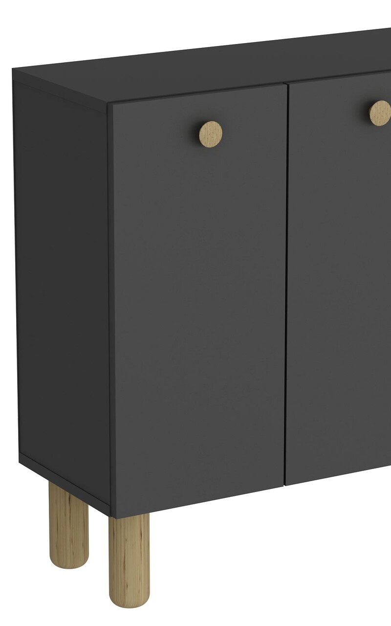 Consola, Hanah Home, Ilay Bohem, 120x80x29.6 cm, PAL , Stejar antracit / safir - view 5
