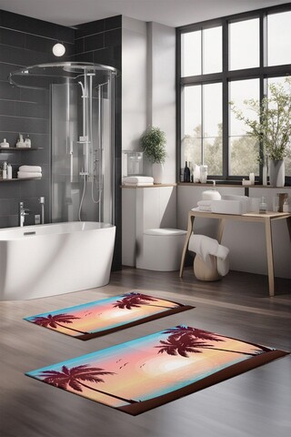Set covorase de baie, Cartwright, CT-5188, Poliester, Multicolor