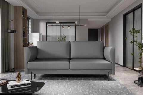Canapea extensibila 4 locuri ELTAP, SO-REV-29SOF, Revi, 215x98x92 cm, lemn/poliester, gri