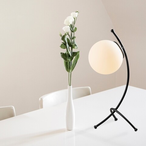 Lampa de masa, yay - 5011, tatum, 23 x 18 x 43 cm, 1 x e27, 40w, negru/alb