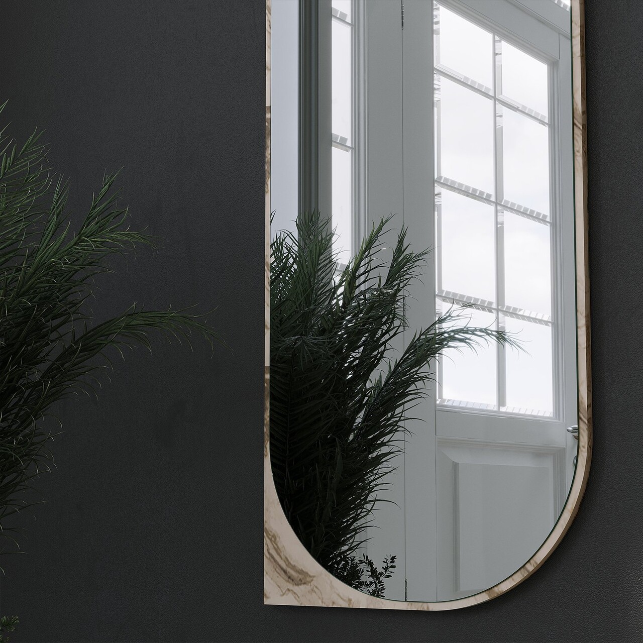 Oglinda decorativa, Neostill, Livi, 52x152 cm, MDF , Marmura - 1 | YEO