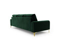 Canapea, Madara, Mazzini Sofas, 3 locuri, gold legs, 222x102x90 cm, catifea, verde bottle