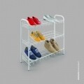 Etajera pentru organizare pantofi Metaltex, 64x23x59 cm, metal/invelis plastic, alb