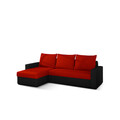 Coltar extensibil reversibil 3 locuri ELTAP, Livio, 237x150x72 cm, lemn/poliester, rosu/negru