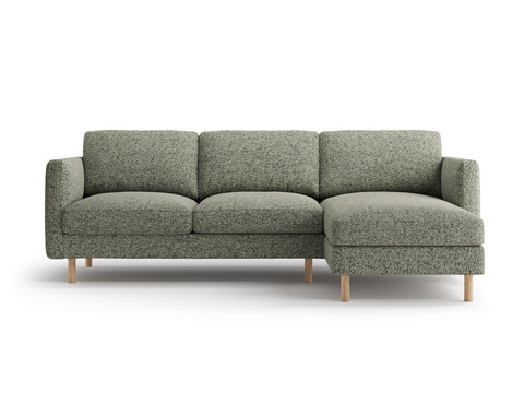 Coltar dreapta 3 locuri, Eden, Micadoni, 250x150x90 cm, tesatura structurata, verde muschi melanj